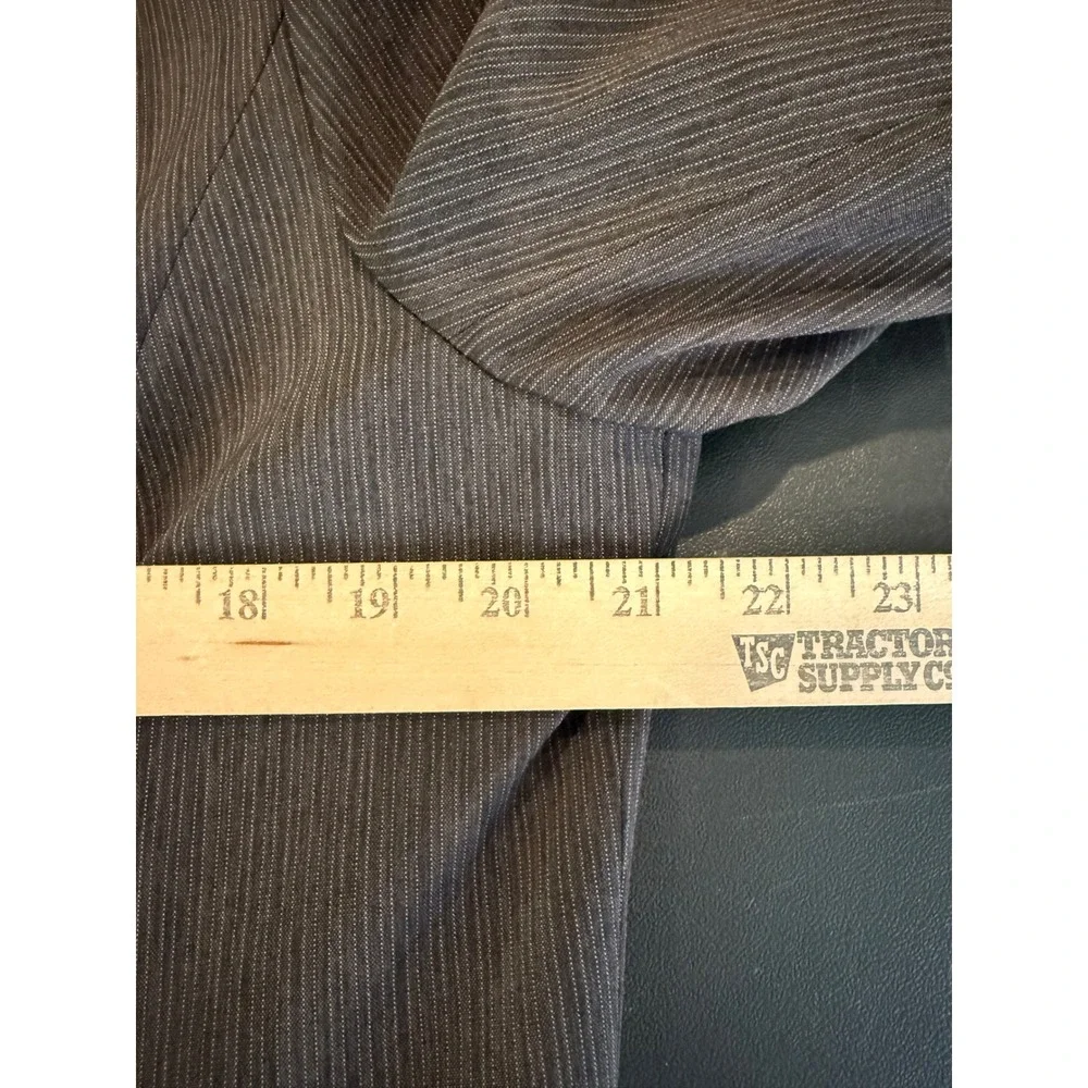 Evan Picone Womens 16 Pant Suit Gray Pinstripe Blazer Trousers 2 Piece Set‎